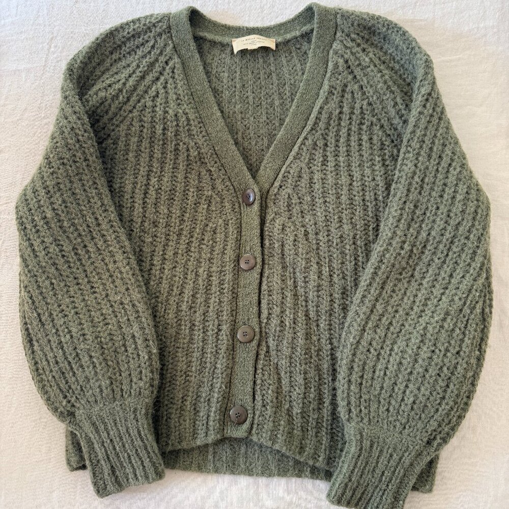 Sezane Basile Cardigan, Epicea Green, Size XXS